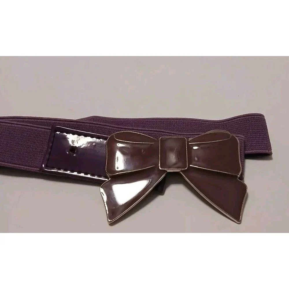 Purple Bow Metal Buckle Belt Size Medium